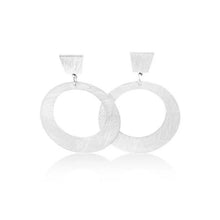 Load image into Gallery viewer, Circular Earrings with Square Stud