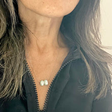 Load image into Gallery viewer, Nostalgem - Paua Shell Whānau Family Beachstone Necklace - Gold Plate or Sterling Silver