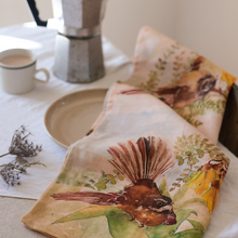 Load image into Gallery viewer, Ali Davies Tea Towel - Pīwakawka - Fantail - to be discontinued