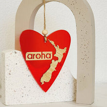 Load image into Gallery viewer, Hanging Ornament - Aroha NZ Heart 7