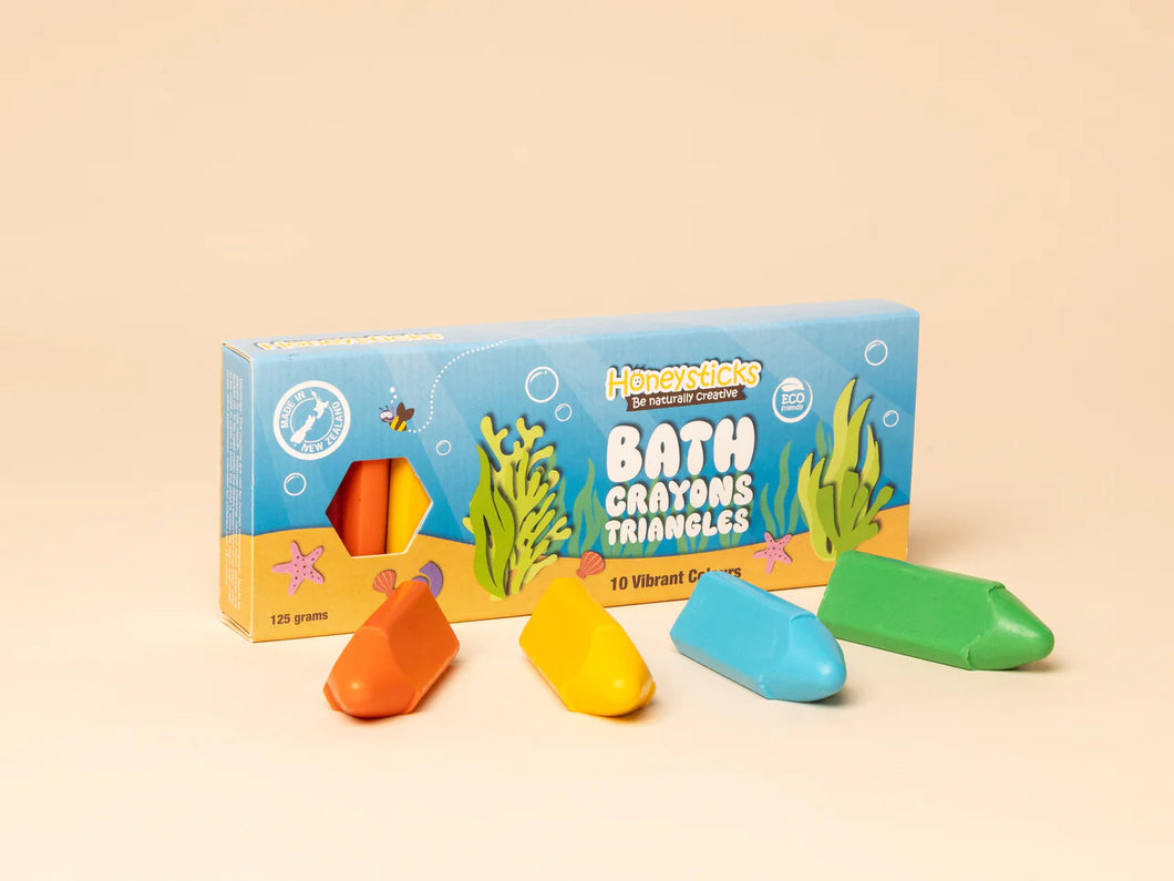 Triangle Bath Crayons by Honeysticks