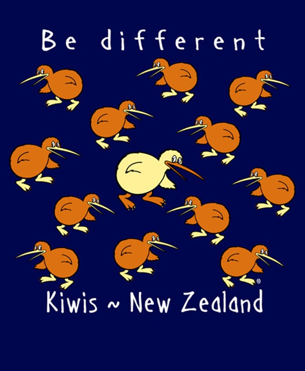 Be Different Kiwis Children's Tee Shirt in Navy