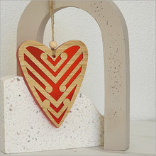 Load image into Gallery viewer, Hanging Ornament - Heart 5 Koru