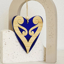 Load image into Gallery viewer, Hanging Ornament - Koru Heart 6