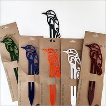 Load image into Gallery viewer, Acrylic Plant Stake by Crystal Ashley - Koru Kotare / Kingfisher