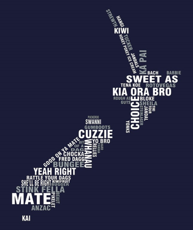 Kia Ora Map in Midnight - NZ Designed Tee