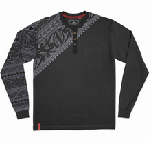 Load image into Gallery viewer, Mens Maori Long Sleeve T Shirt - Kia Kaha - to be discontinued