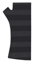 Load image into Gallery viewer, Crown & Feathers Striped Merino Wool Fingerless Gloves