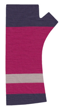 Load image into Gallery viewer, Crown & Feathers Striped Merino Wool Fingerless Gloves