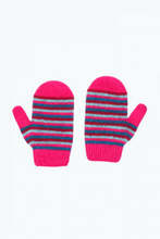 Load image into Gallery viewer, Kid's Striped Mittens - Available In 2 Colours