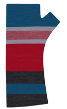 Load image into Gallery viewer, Crown & Feathers Striped Merino Wool Fingerless Gloves
