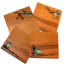 Load image into Gallery viewer, Paua-Adorned Rimu Coaster