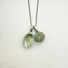 Load image into Gallery viewer, Gold Tiny Paua & Kina Shells Pair Necklace