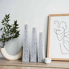 Load image into Gallery viewer, Icicle candles Black Iris as decor