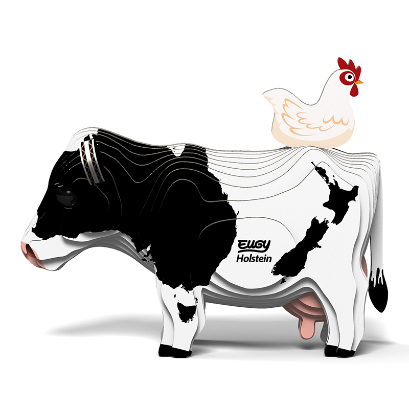 Eugy Holstein Friesian Cow 3D model