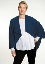 Load image into Gallery viewer, Moss Stitch Shrug in Cobalt Blue by Koru Knitwear