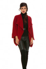 Load image into Gallery viewer, Moss Stitch Shrug - Front  view with collar - Rata