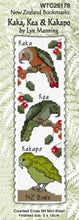 Load image into Gallery viewer, Cross Stitch Bookmark Kit - Kaka, Kea & Kakpo