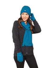 Load image into Gallery viewer, Plain Beanie, Scarf and Gloves in Pacific
