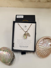 Load image into Gallery viewer, Nostalgem - Paua Shell Mother &amp; Child Silver Dipped Floating Necklace
