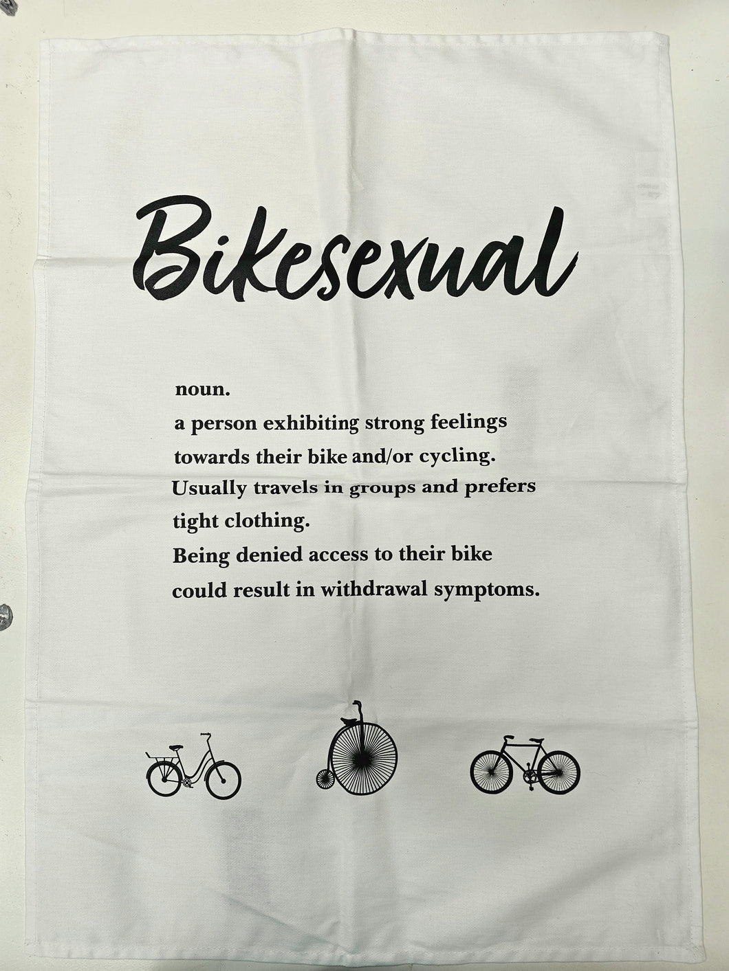 Bikesexual Tea Towel