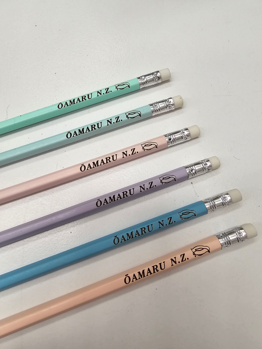 Oamaru  Coloured HB Wood Pencils - Pack 6