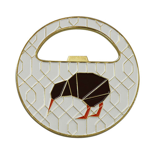 Magnetic Geometric Kiwi Bottle Opener