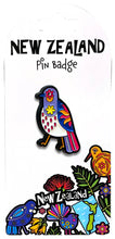 Load image into Gallery viewer, Colorful NZ bird Retro Pin Badge
