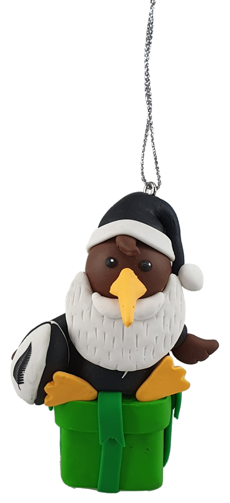 All Blacks Kiwi Santa Decoration