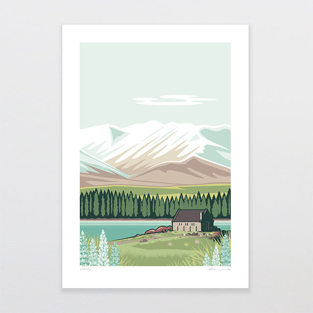 Tekapo Alternative Colour A4 Print by Glenn Jones