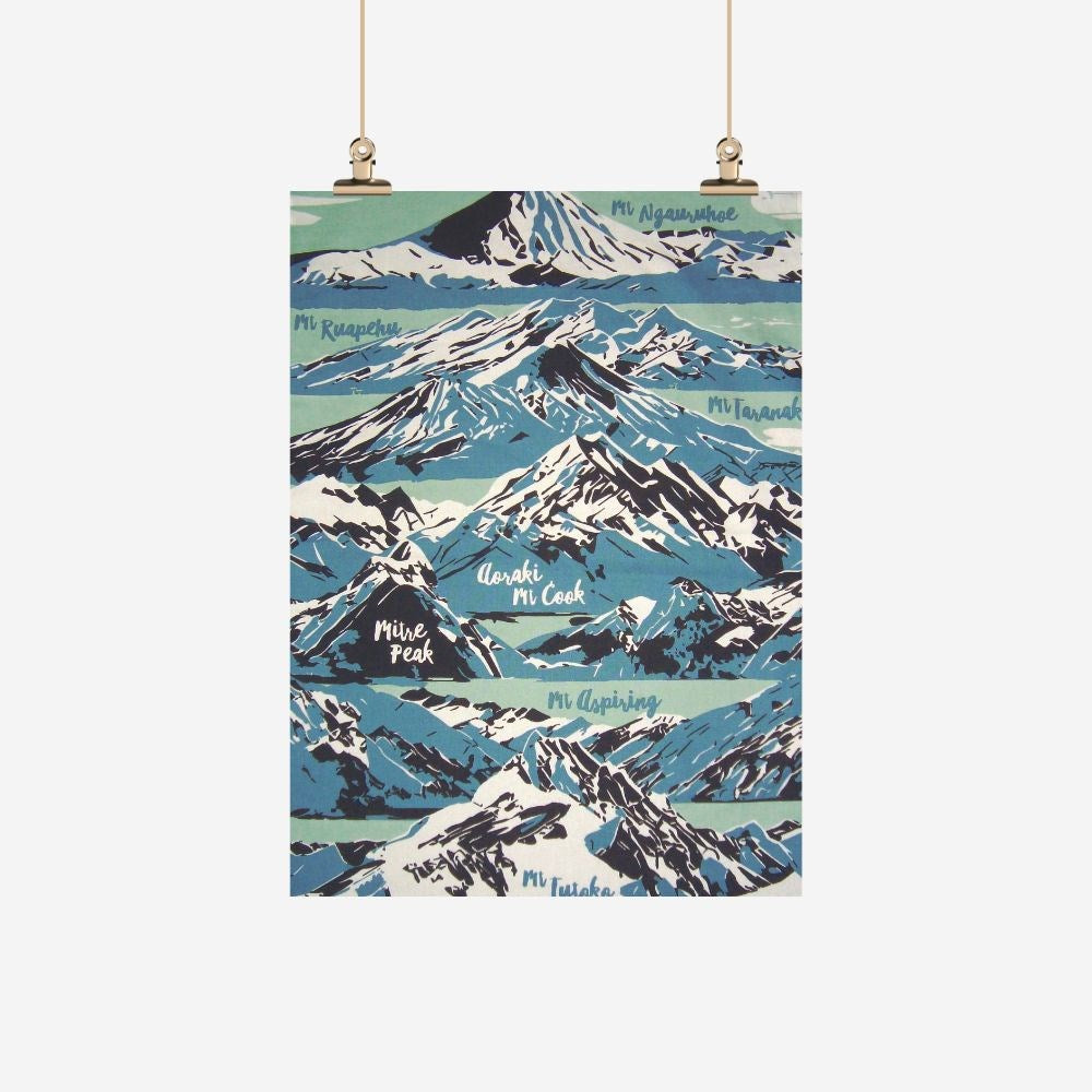 Ali Davies Tea Towel - Mountains