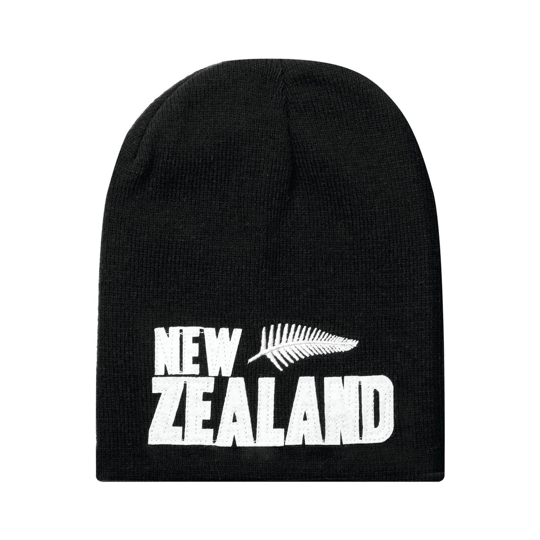 Beanie New Zealand Applique Black