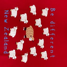 Be Different Sheep - Kids Tee Shirt in Red