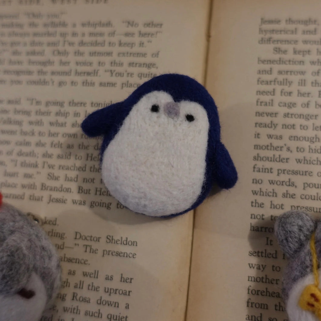 Blue Penguin Brooch