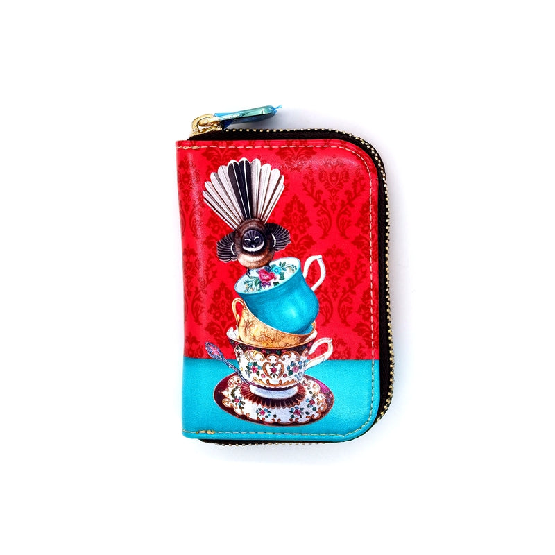 Card Holder - Cracking Up - Fantail & 3 Cups - Angie Dennis