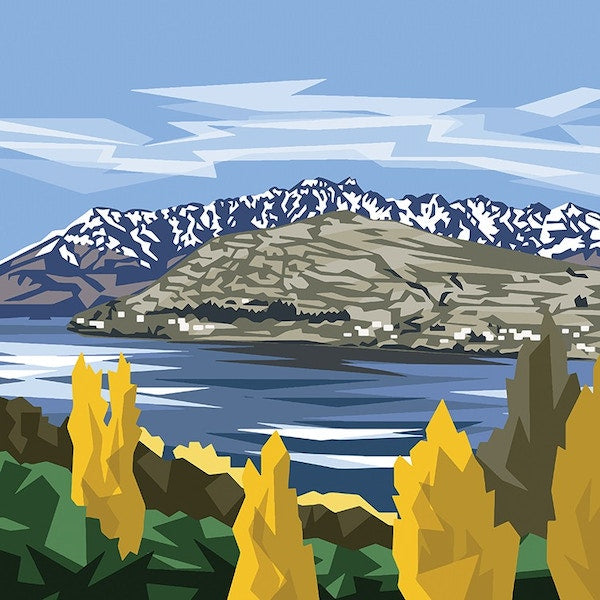 Deer Park Heights, Queenstown Print by Ira Mitchell