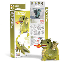 Load image into Gallery viewer, Eugy Dragon - Green - 3D Model Kit
