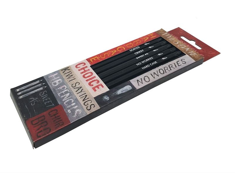 Wolfkamp & Stone - Kiwi Sayings 6 Pkt - Pencils