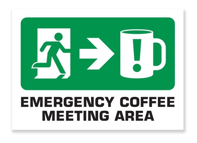 Emergency Coffee - Wooden Sign