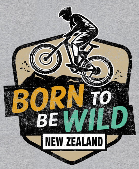 Born to be WIld - Kids Tee Shirt in Grey Marle