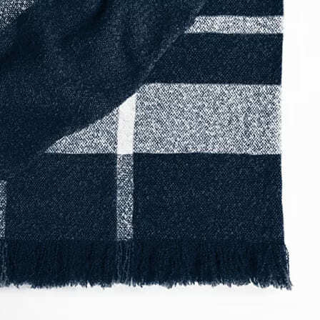 Grange Throw in Midnight by Weave