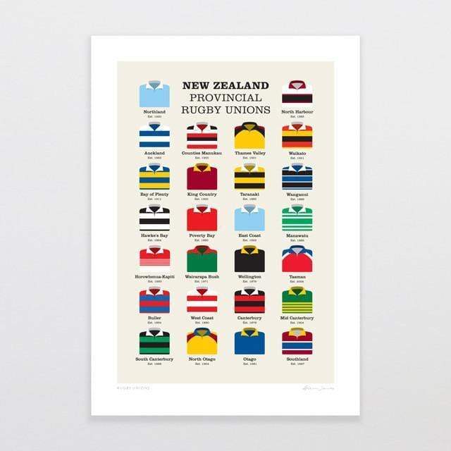 Rugby Unions Print by Glenn Jones