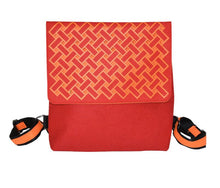 Load image into Gallery viewer, Jo Luping Design - Harakeke Weave Orange On Red Red - Ecofelt Backpack

