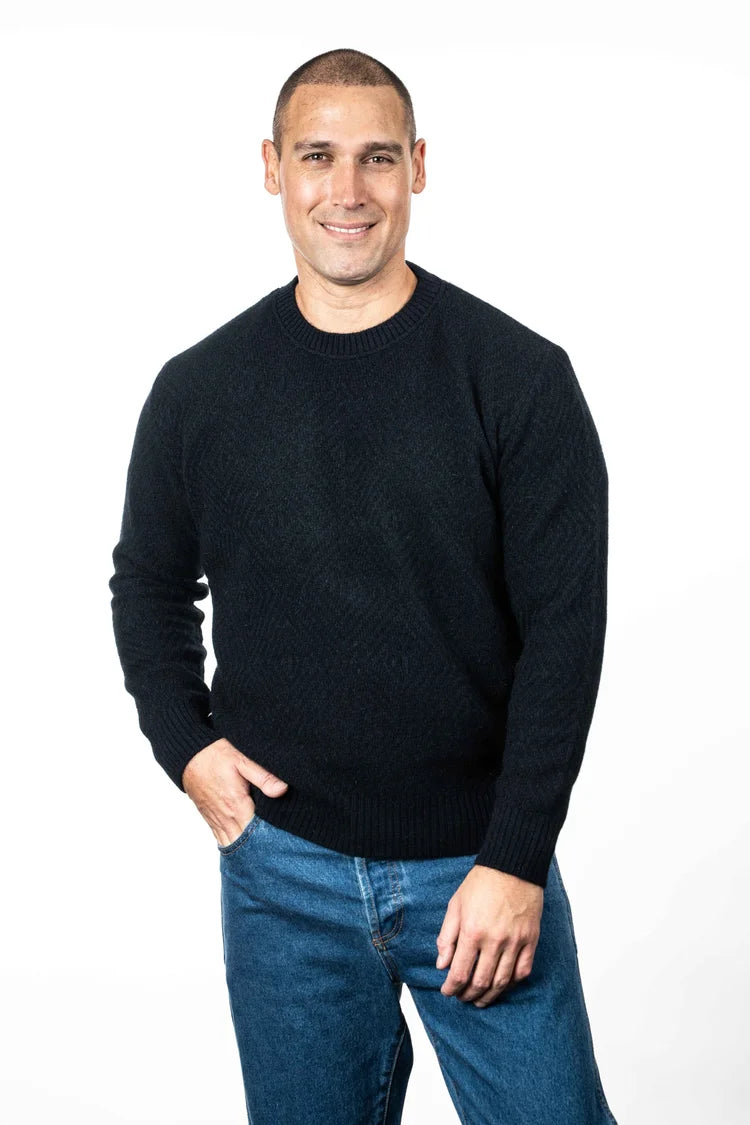 Men's Diamond Plated Crew Jumper