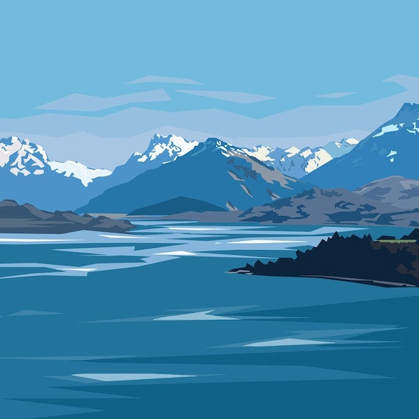 Lake Wakatipu Print by Ira Mitchell