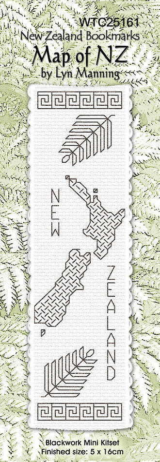 Cross Stitch Bookmark Kits - NZ Maps