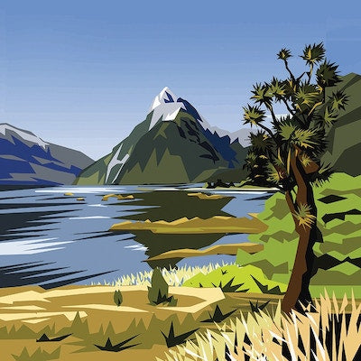 Mitre Peak Print by Ira Mitchell