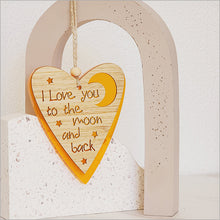 Load image into Gallery viewer, Hanging Ornament - Love You to the Moon - Satin Acrylic

