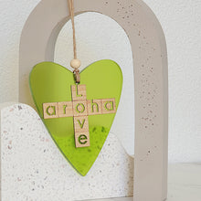 Load image into Gallery viewer, Hanging Ornament - Aroha &amp; Love Heart - several colours
