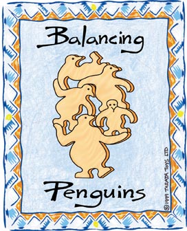 Balancing Penguin- unboxed (Natural)